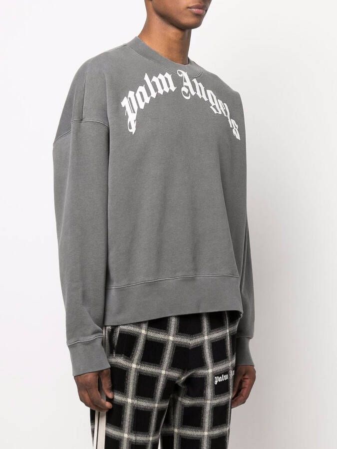 Palm Angels Sweater met logoprint Grijs