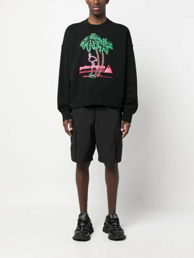 Palm Angels Sweater met logoprint Zwart