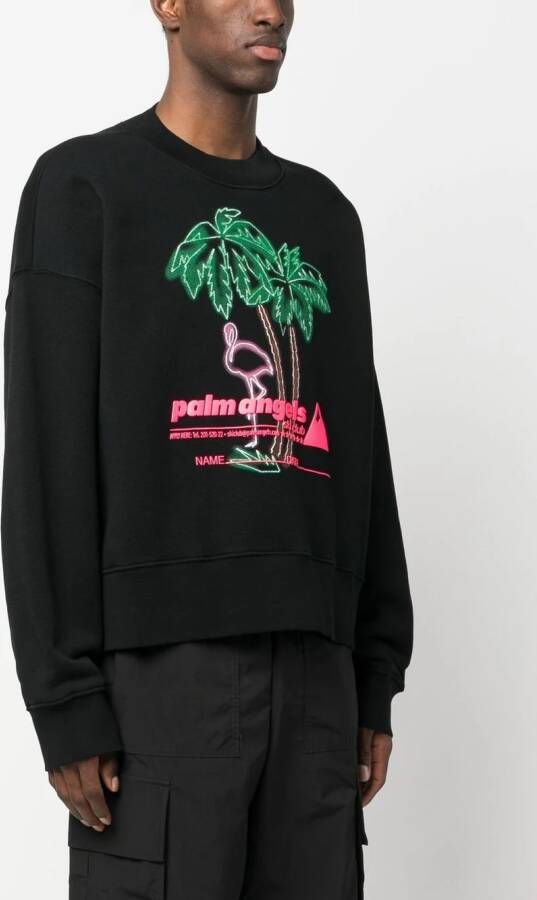 Palm Angels Sweater met logoprint Zwart