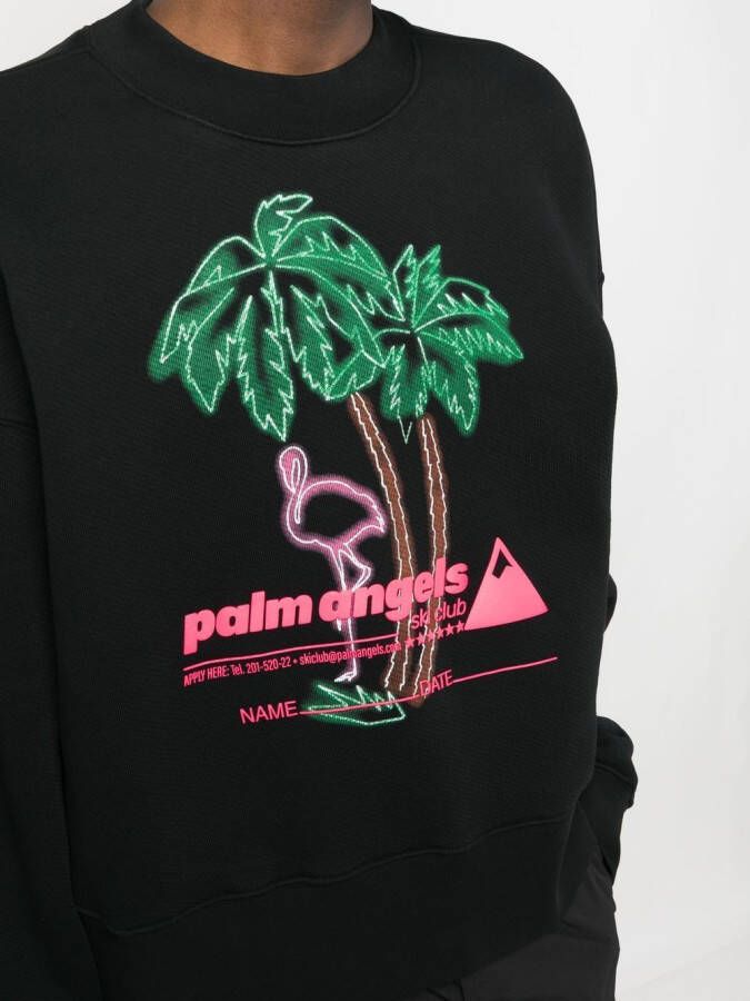 Palm Angels Sweater met logoprint Zwart