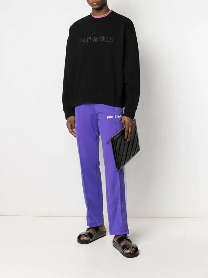 Palm Angels Sweater met logoprint Zwart