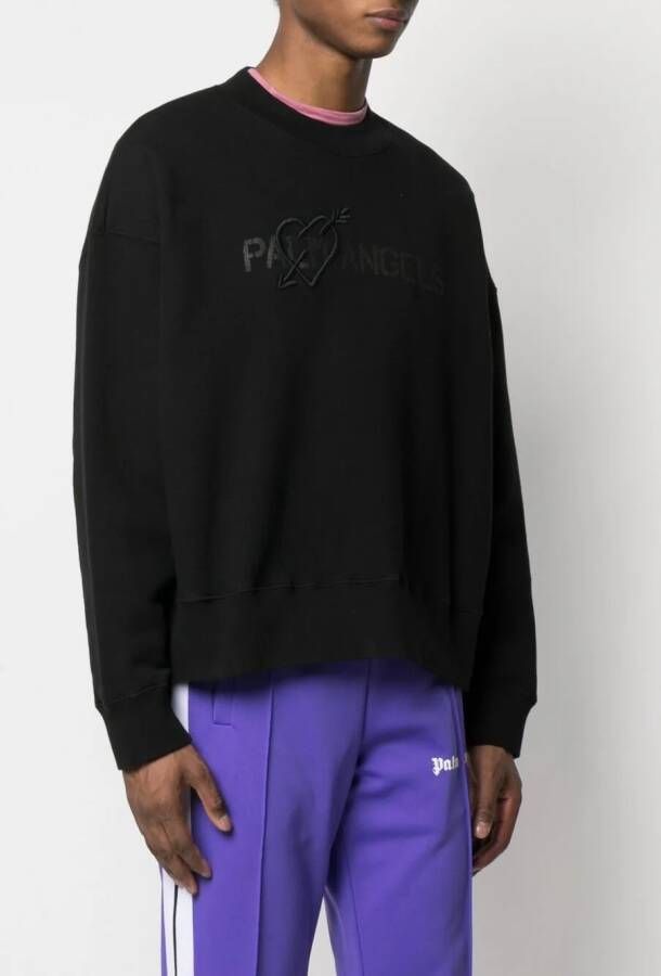 Palm Angels Sweater met logoprint Zwart