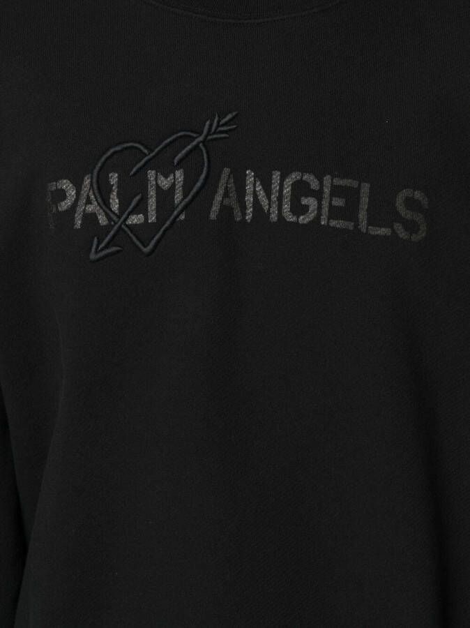 Palm Angels Sweater met logoprint Zwart