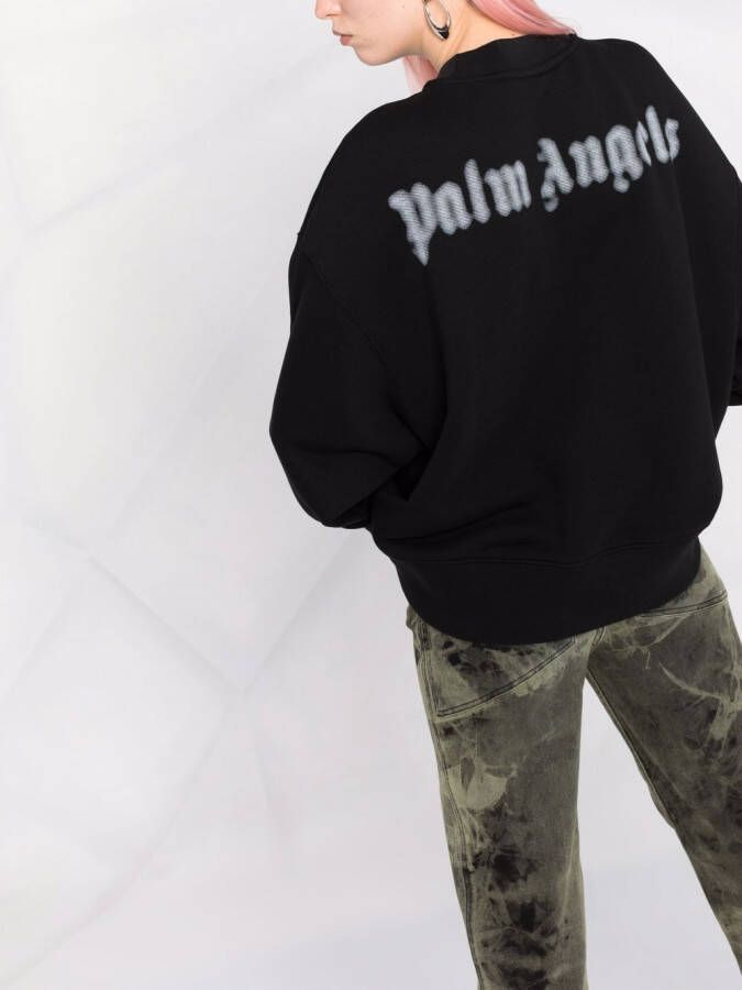 Palm Angels Sweater met logoprint Zwart