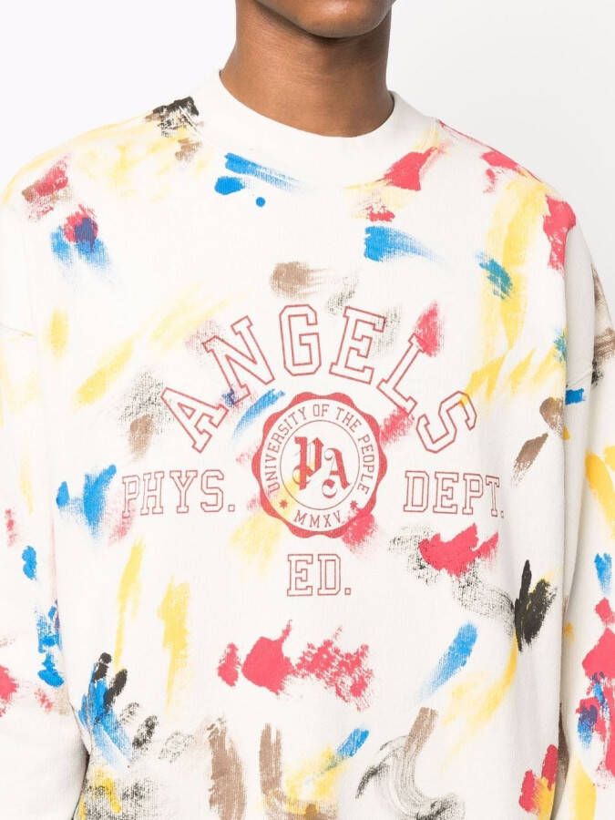 Palm Angels Sweater met print Beige