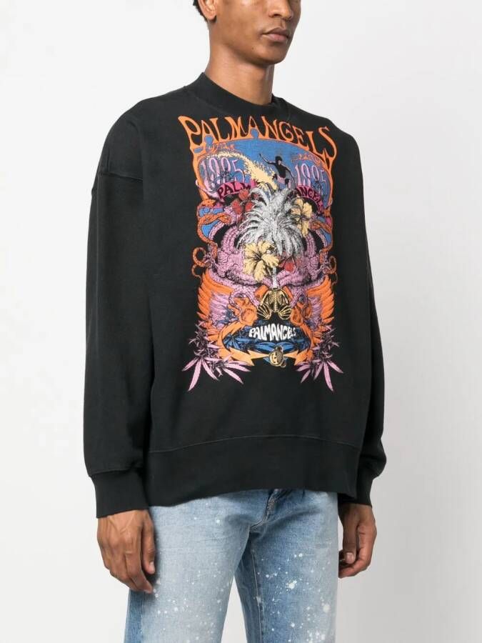 Palm Angels Sweater met print Zwart