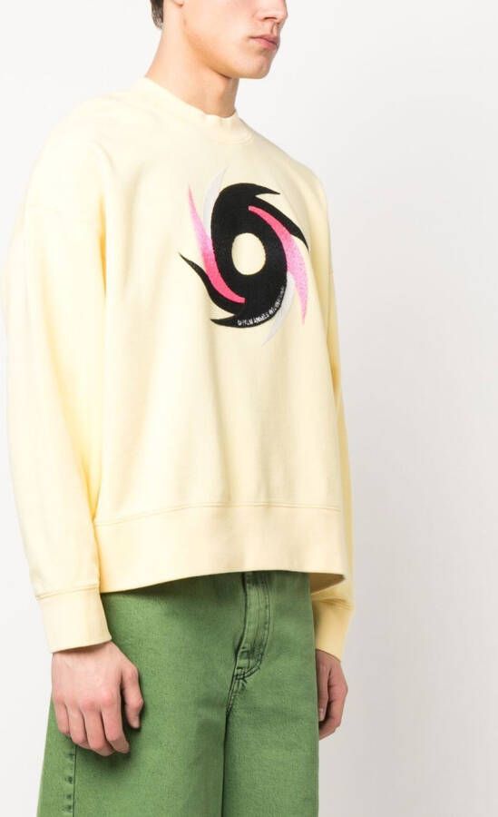 Palm Angels Sweater met print Geel