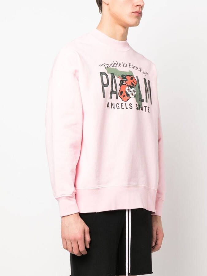 Palm Angels Sweater met print Roze