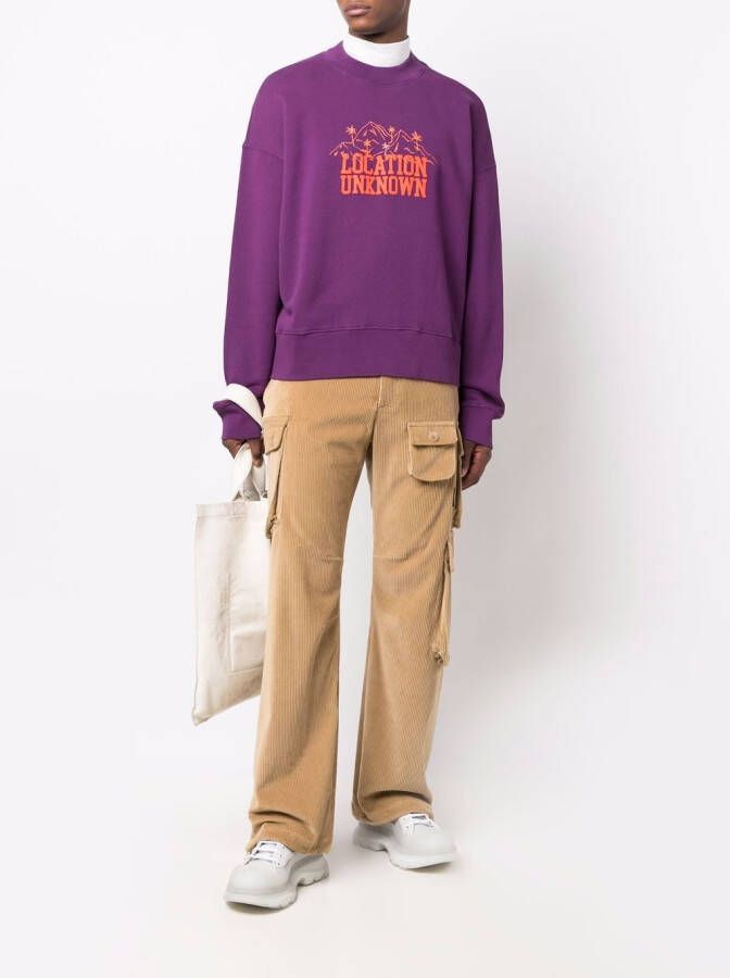 Palm Angels Sweater met ronde hals Paars