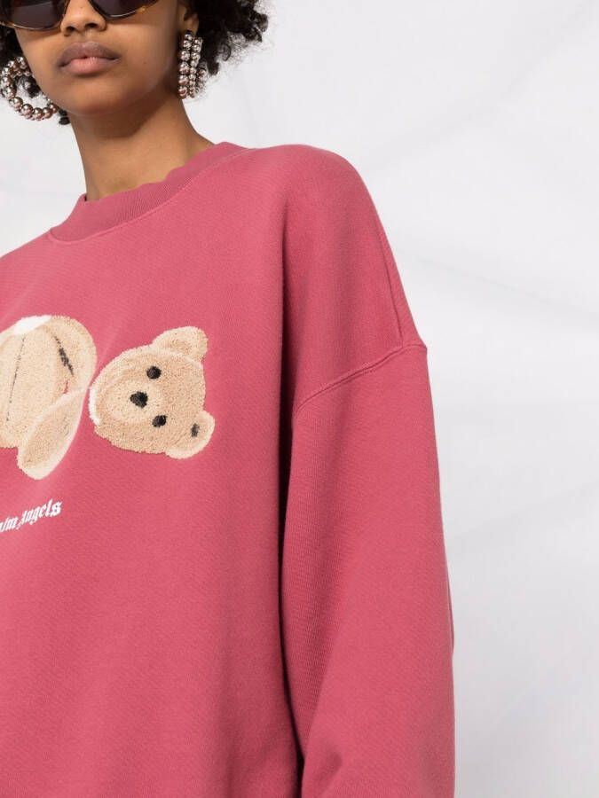 Palm Angels Sweater met teddybeerprint Roze