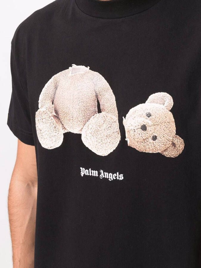 Palm Angels T-shirt met beerprint Zwart