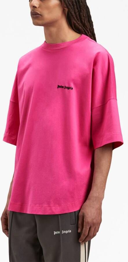Palm Angels T-shirt met geborduurd logo Roze