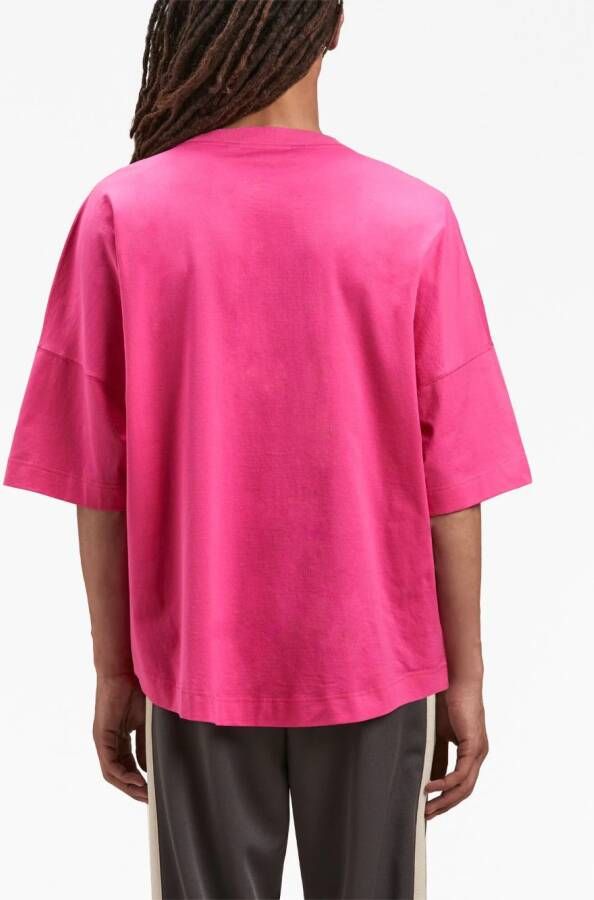 Palm Angels T-shirt met geborduurd logo Roze