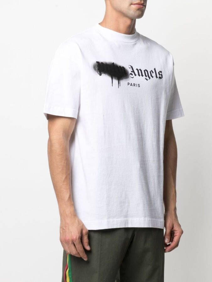 Palm Angels T-shirt met logo Wit