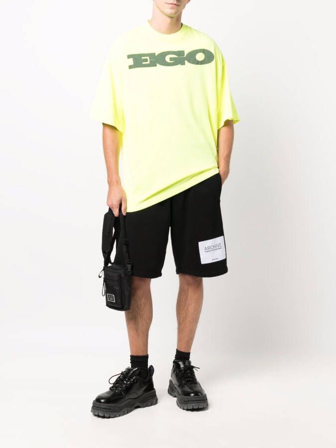 Palm Angels T-shirt met logopatch Geel