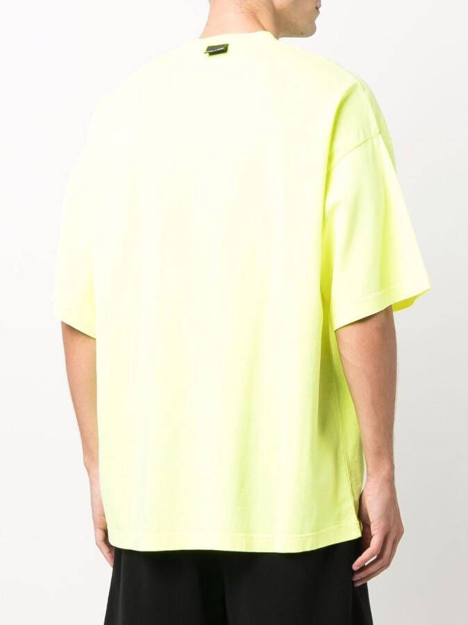 Palm Angels T-shirt met logopatch Geel