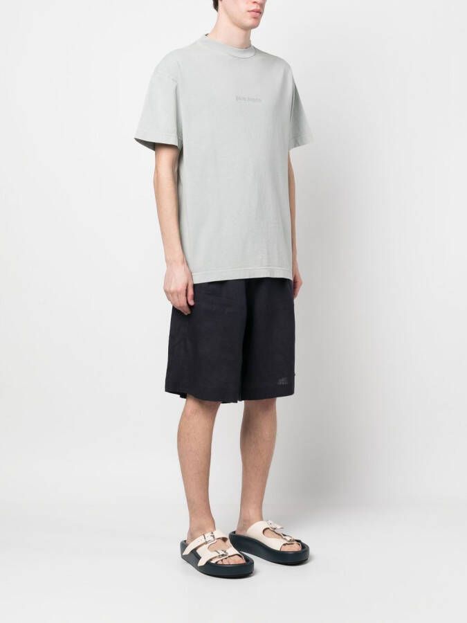 Palm Angels T-shirt met logoprint Grijs