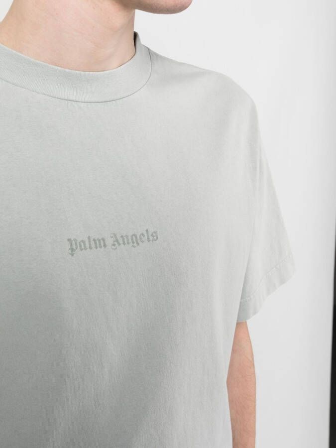 Palm Angels T-shirt met logoprint Grijs