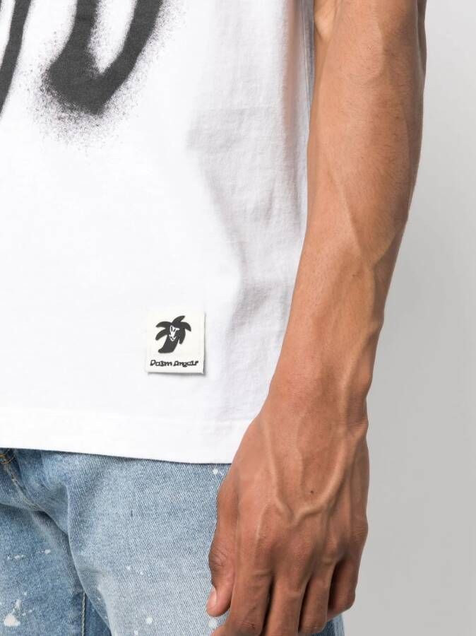 Palm Angels T-shirt met logoprint Wit