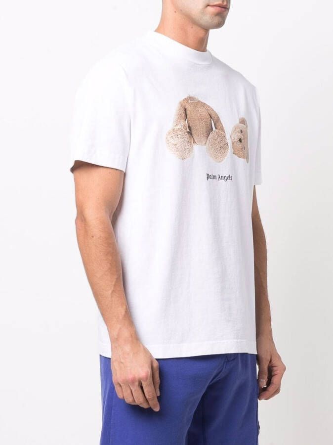 Palm Angels Katoenen T-shirt met print Wit