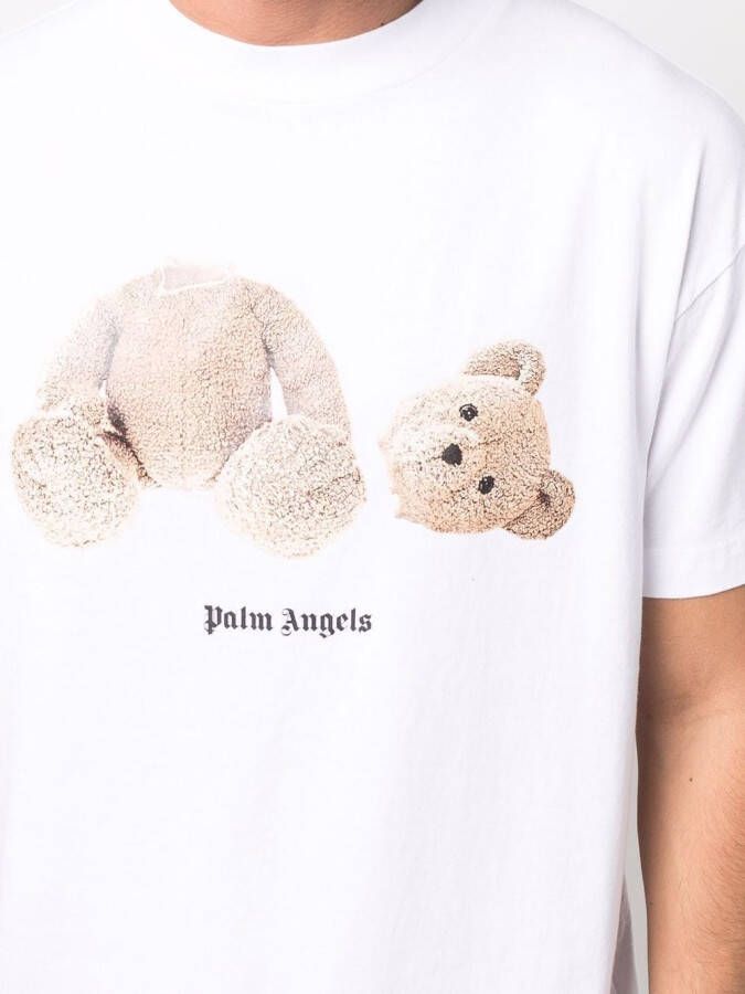 Palm Angels Katoenen T-shirt met print Wit
