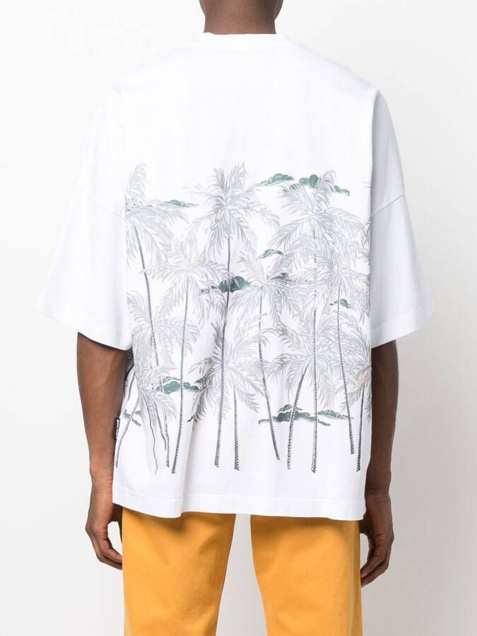 Palm Angels T-shirt met palmboomprint Wit