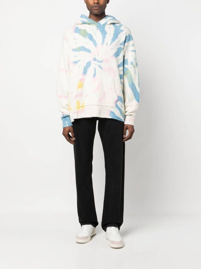 Palm Angels Hoodie met tie-dye print Beige
