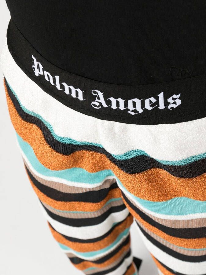 Palm Angels Trainingsbroek met logo tailleband Bruin