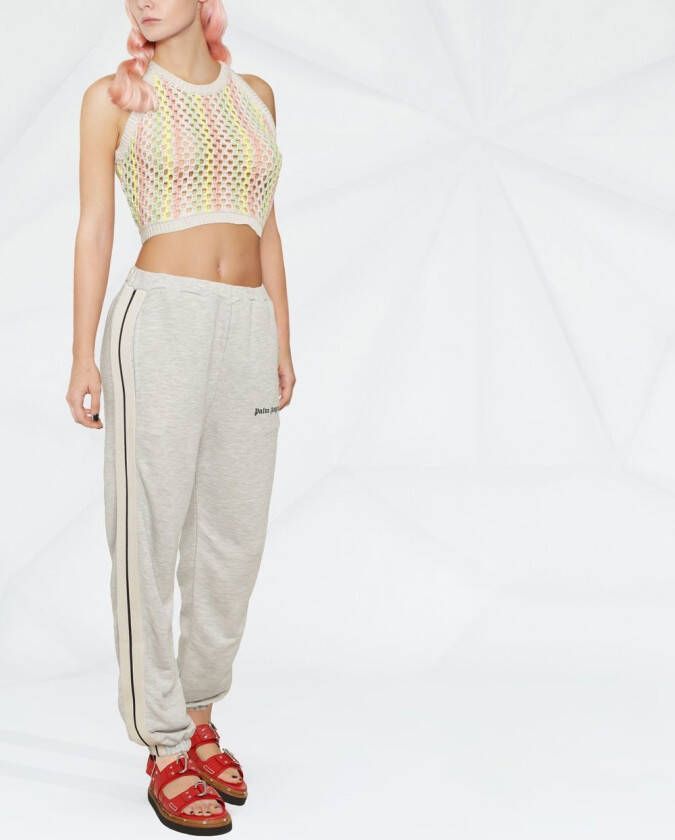 Palm Angels Trainingsbroek met logoprint Grijs