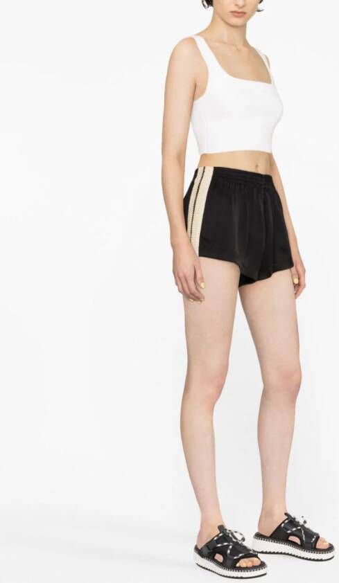 Palm Angels Trainingsshorts met zijstreep Zwart
