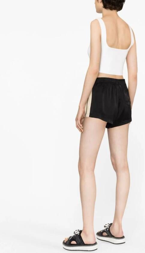 Palm Angels Trainingsshorts met zijstreep Zwart