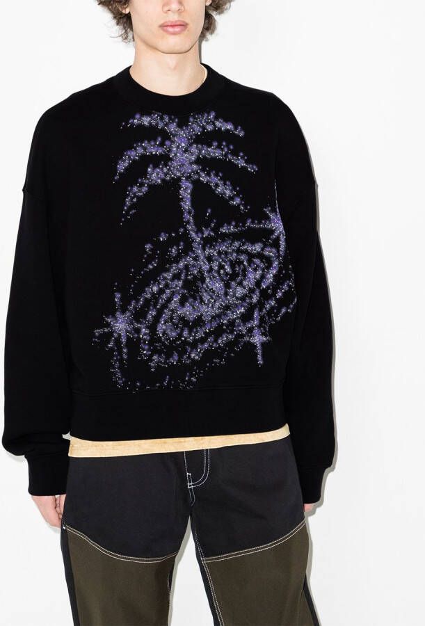 Palm Angels Trui met glitter Zwart
