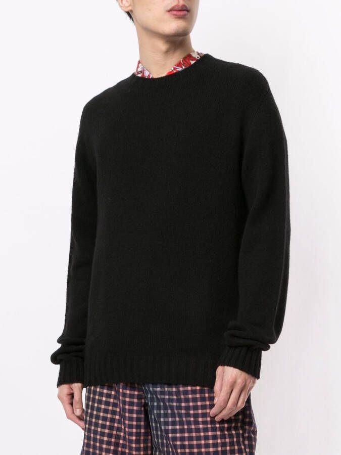 Palm Angels Trui met logo van wolblend Zwart