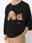 Palm Angels Trui met teddybeer intarsia Zwart - Thumbnail 5