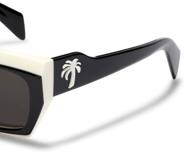 Palm Angels Tweekleurige zonnebril Zwart