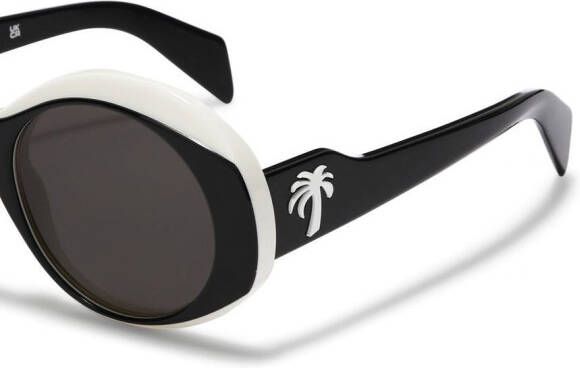 Palm Angels Tweekleurige zonnebril Zwart