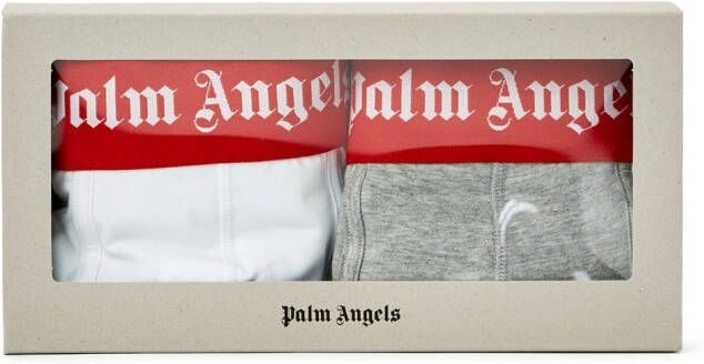 Palm Angels Twee boxershorts met geborduurd logo 8425 MULTICOLOR RED
