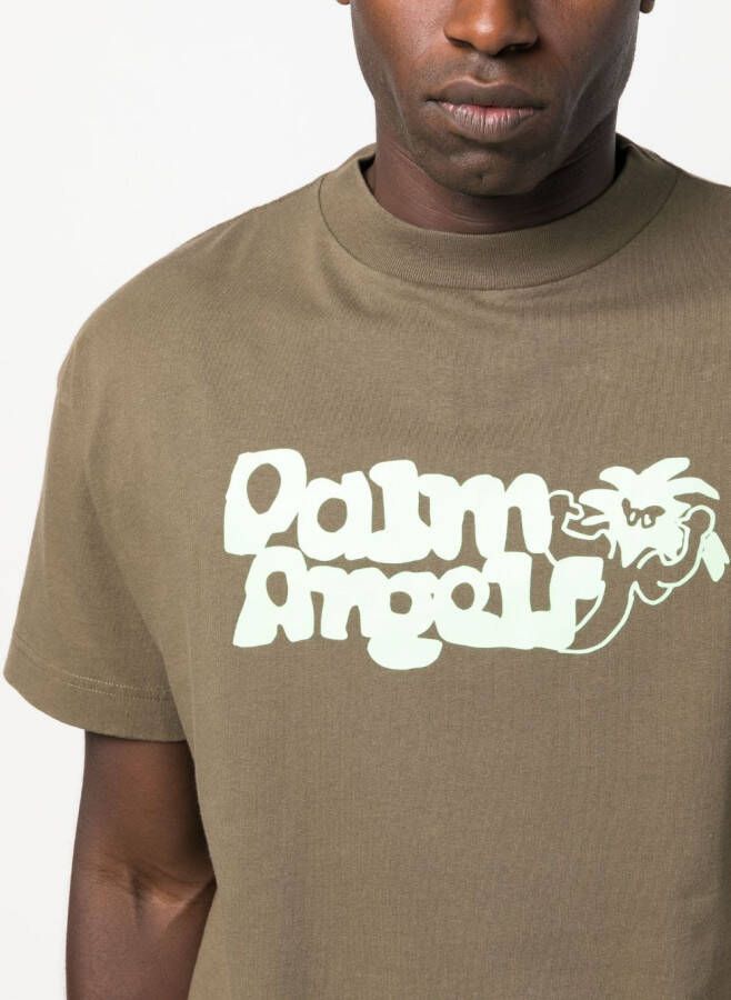 Palm Angels Viper cotton T-shirt Groen