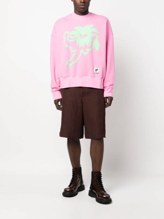 Palm Angels Viper crewneck sweatshirt Roze