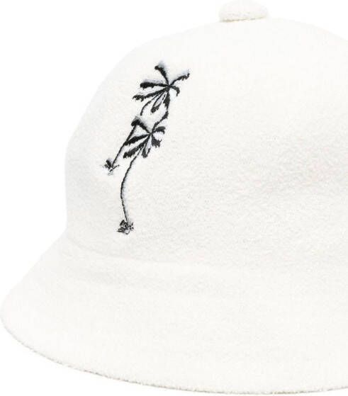 Palm Angels Vissershoed met geborduurd logo Wit