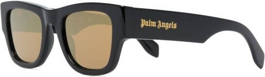 Palm Angels Eyewear Zonnebril met logoprint Zwart