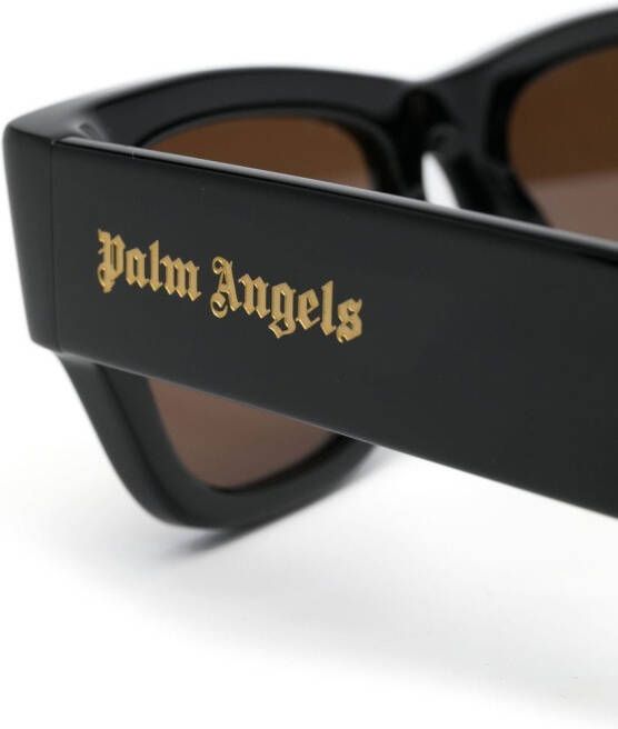Palm Angels Eyewear Zonnebril met logoprint Zwart