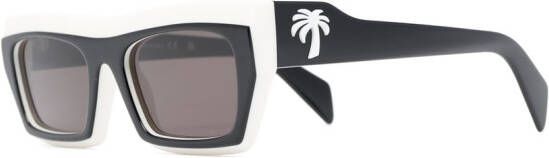 Palm Angels Eyewear Zonnebril met rechthoekig montuur Zwart