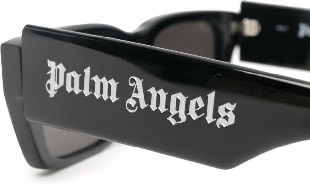 Palm Angels Eyewear Zonnebril met rechthoekig montuur Zwart