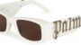 Palm Angels Eyewear Angel zonnebril met rechthoekig montuur Wit - Thumbnail 3