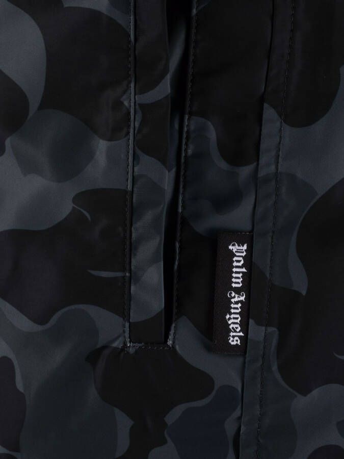 Palm Angels Zwembroek met camouflageprint Zwart