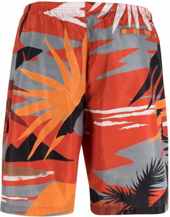 Palm Angels Zwembroek met print Rood