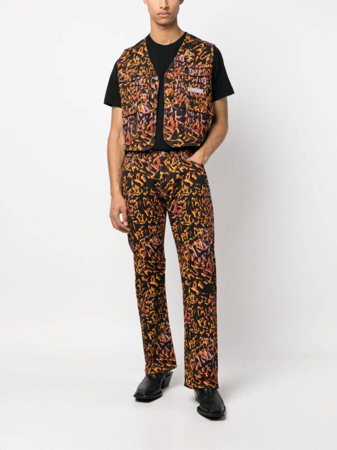 Palmer Broek met wijde pijpen Zwart