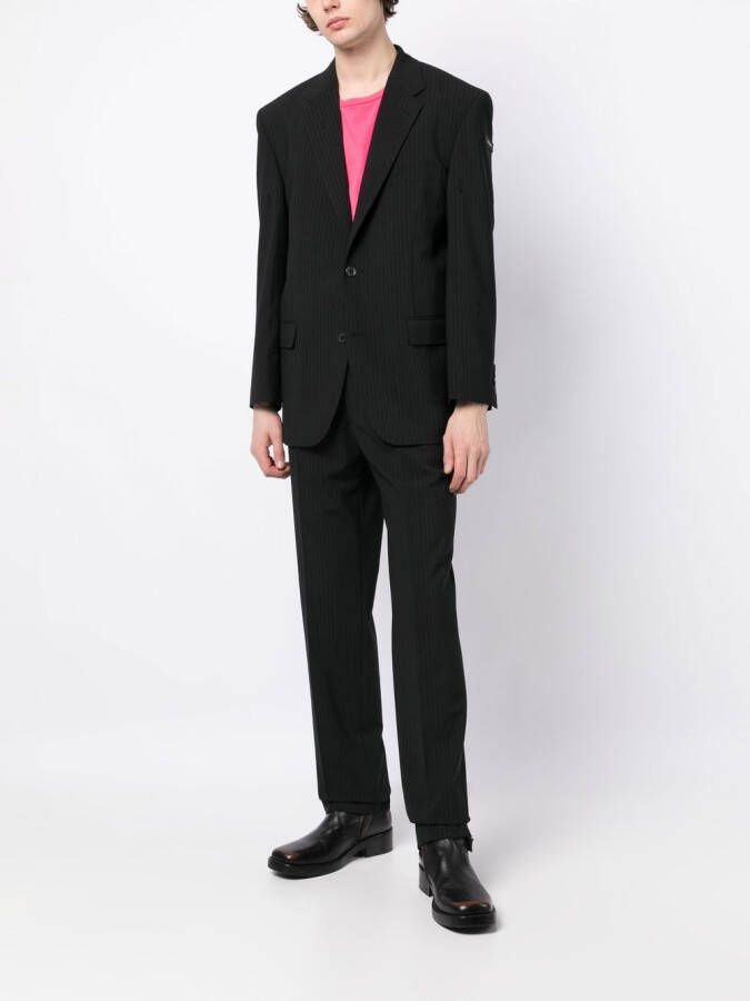 Palmer Pantalon met krijtstreep Zwart
