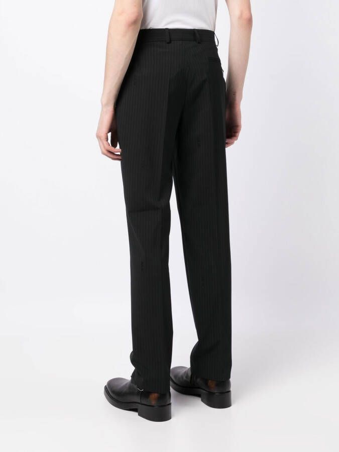 Palmer Pantalon met krijtstreep Zwart